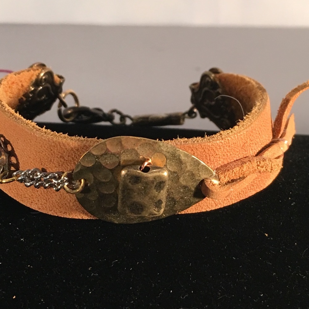 Leather Cuff Bracelet tan